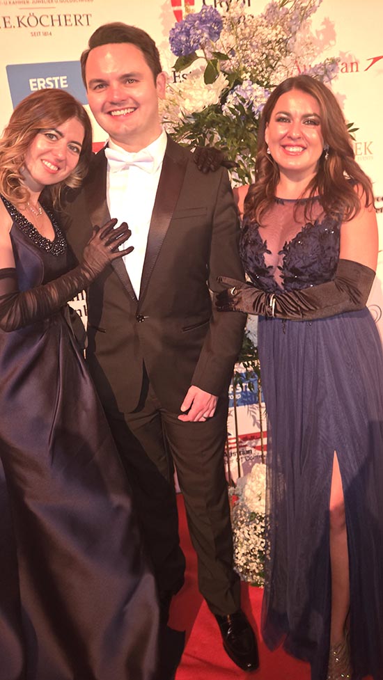 Gabriella and Lidiya Oros, Tom Mikluch.  Photo by: rose billings black tie international magazine