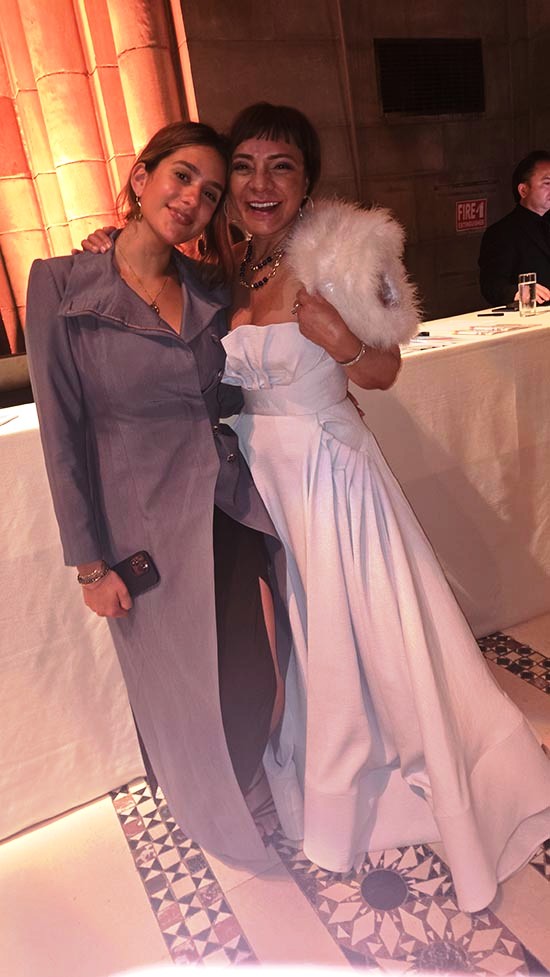 Maribel Lieberman and friend.  Photo by: rose billings black tie international magazine