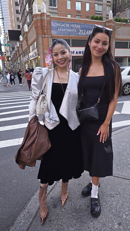 Eva Noblezada (Cabaret) and Samantha Pauly. photo by: rose billings black tie international magazine