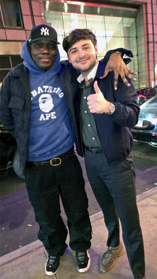 Michael Che and John Higgins, photo by: rose billings black tie international magazine