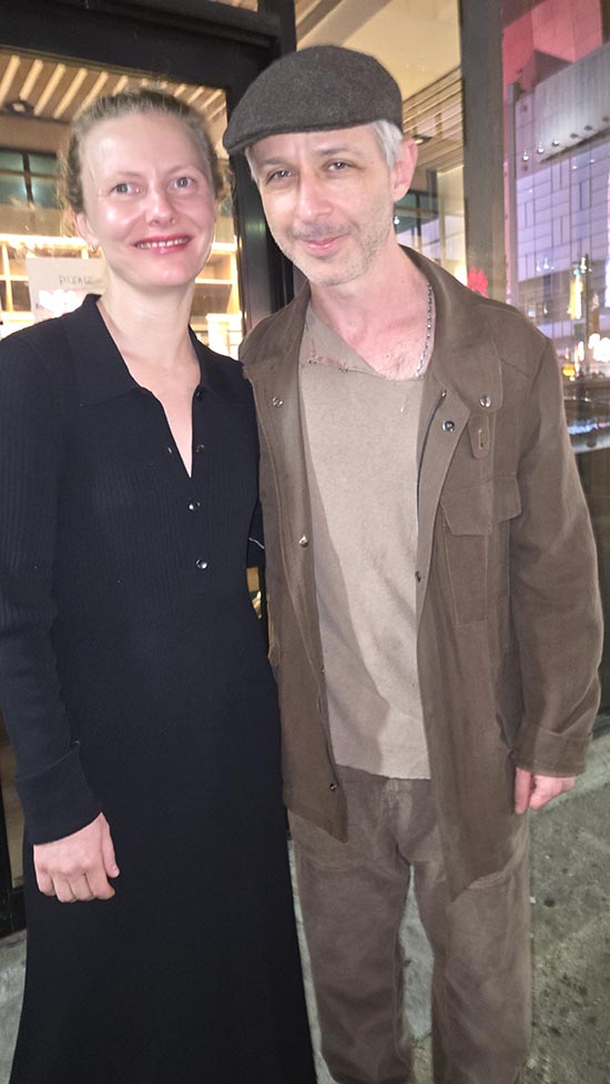 Jeremy Strong and his lovely wife, Emma Wall .  photo by: rose billings black tie international magazine
