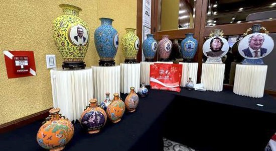 Porcelain public-interest art exhibition display for the UN 80th Anniversary.