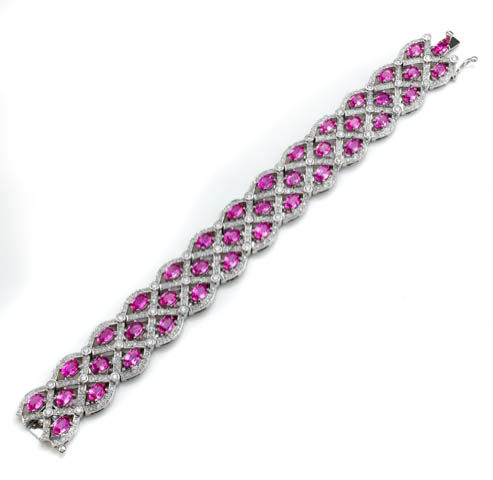 www.BlackTieMagazineJewellery.com / Joyce Brooks / pink sapphire and diamond bracelet