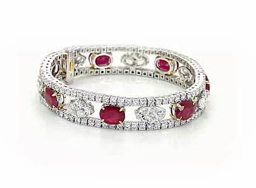 www.BlackTieMagazineJewellery.com / Joyce Brooks / ruby and diamond bracelet