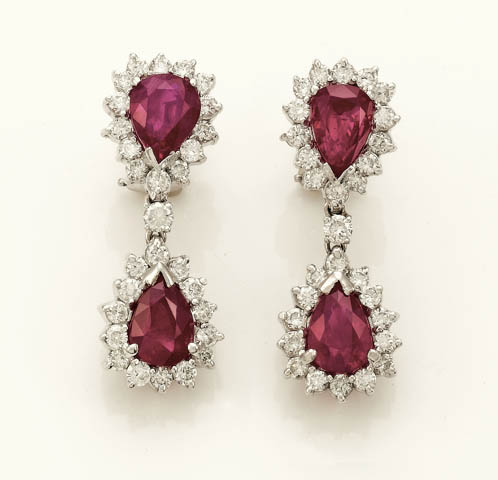 www.BlackTieMagazineJewellery.com / Joyce Brooks / ruby and diamond earrings