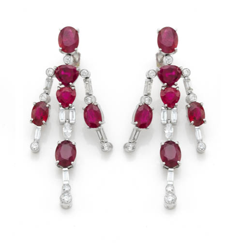 www.BlackTieMagazineJewellery.com / Joyce Brooks / ruby and diamond earrings