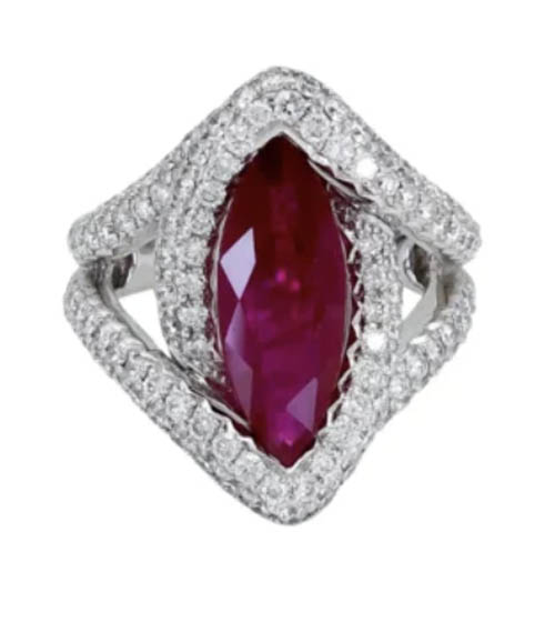 www.BlackTieMagazineJewellery.com / Joyce Brooks / ruby and diamond ring