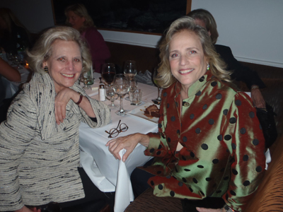 Hannah Pakula and Ann Barish at the after party for "The King's Speech" at 75 Main Street in Southampton.