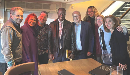 anny Kornfelds family with Dr. Judy (second from left) and Ambassador Sidique Wai (fourth from left)