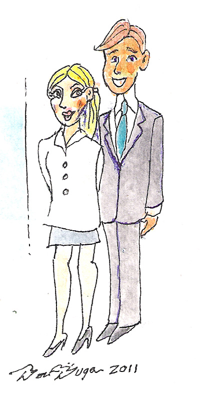 Ivanka Trump and Jared Kushner by artist: Don Duga