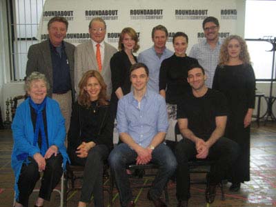 04-20-12 Cast members pose for a photo op. for "Harvey" at Roundabout Theatre Company's Studios. 115 West 45th St. Friday morning. 04-20-12