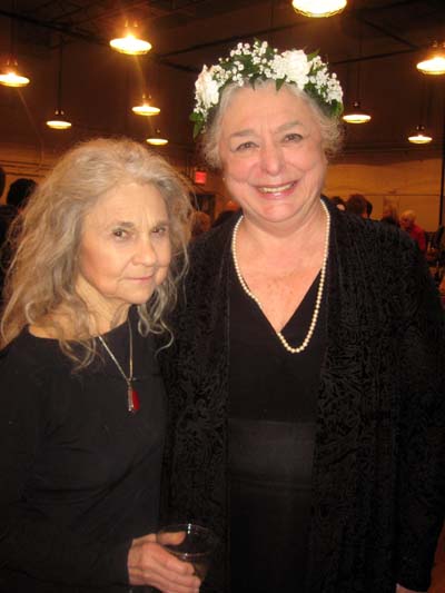 03-31-14 Cast members (L-R) Lynn Cohen. Barbara Andres at the opening night party for "I Remember Mama" at The Gym at Judson. 243 Thompson St. Sunday night. 03-30-14.  Photo by:  Aubrey Reuben