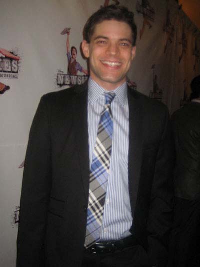 03-30-12 Cast member Jeremy Jordan at the opening night of "Newsies" at the Nederlander Theatre. 208 West 41st St. Thursday night 03-29-12