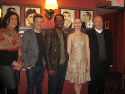 03-31-12 Panelists (L-R) Lynne Meadow. Hunter Parrish. Blair Underwood. Cynthia Nixon. Michael McKean at the Drama Desk luncheon at Sardi's. 234 West 44th St. Friday afternoon. 30-29-12