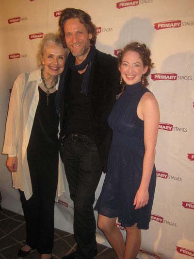 04-04-12 Cast members (L-R) Mary Beth Peil. Michael Laurence. Hanah Stuart at the opening night party for "The Morini Strad" at 48 Lounge. 1221 Avenue of the Americas. Tuesday night 04-03-12