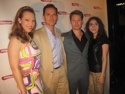 08-07-13 (L-R) Cast members Erin Cummings. Paul Anthony Stewart. Randy Harrison. Alexis Molnar at the opening night party for "Harbor" at the Park Avenue Armory. 643 Park Avenue. Tuesday night 08-06-13