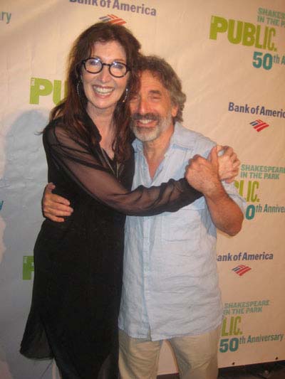 08-10-12 Joanna Gleason and cast member Chip Zien at the opening night for "Into the Woods" at outside the Delacorte Theater. Central Park. Thursday night 08-09-12