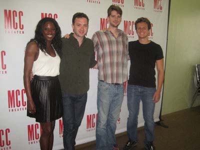 08-09-11 (L-R) Cast members Rutina Wesley. Eddie Kaye Thomas. Will Rogers. Jonathan Groff at a photo op. for "The Submission" at Second Stage rehearsal space. 305 West 43rd St. Monday morning 08-08-11