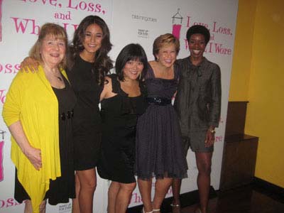 08-12-11 Cast members (L-R) Marylouise Burke. Emmanuelle Chriqui. Ann Harada. Yeardley Smith. Roslyn Ruff at the new cast party for "Love. Loss. and What I Wore" at the B. Smith's Restaurant. 320 West 46th St. Thursday night 08-11-11