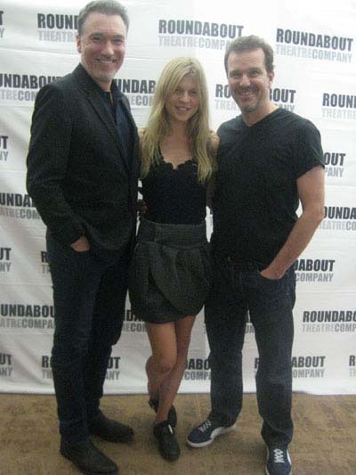 08-24-12 Cast members (L-R) Patrick Page. Cemence Poesy. Douglas Hodge at a photo op for "Cyrano De Bergerac" at the Roundabout Studio. 115 West 45th St. Thursday afternoon 08-23-12