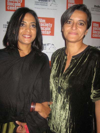 08-25-12 Producer Lamia Chraibi (L) and director Narjiss Nejjar at a reception following the screening of their film "The Rif Lover" which opened the Film Society of Lincoln Center "Orientation: A New Arab Cinema" at the Walter Reade Theater. 165 West 65th St. Friday night. 08-24-12