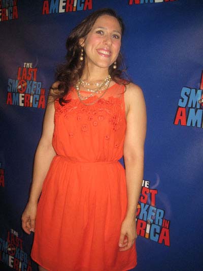 08-03-12 Cast member Farah Alvin at the opening night party for "The Last Smoker in America" at Bourbon Street. 346 West 46th St. Thursday night 08-02-12