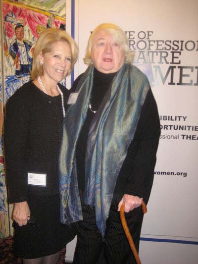 12-09-11 Daryl Roth (L) and Elizabeth Ireland McCann who received the LPTW Lifetime Achievement Award at the League of Professional Theatre Women Awards Luncheon at Sardi's. 234 West 44th St. Thursday afternoon 12-08-11