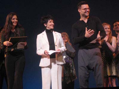 12-05-12 (L-R) Katie Holmes. Chita Rivera. Ricky Martin present the awards at the 24th Gypsy of the Year at the New Amsterdam Theatre. 214 West 42nd St. Tuesday afternoon 12-04-12