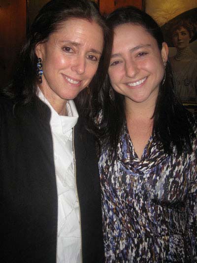 02-13-12 Julie Taymor (L) and niece/assistant director Danya Taymor at the opening night party for "The Broken Heart" at Gallagher's Steak House. 228 West 52nd St. Sunday night 12-12-12