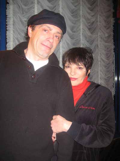 02-15-12 Lionel Casseroux and Liza Minnelli after dining on Valentine's Day at Chez Josephine. 414 West 42nd St. Tuesday night 02-14-12