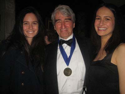 01-29-13 (L-R) Katherine Waterston. honoree Sam Waterston. Elisabeth Waterston at the 2012 Hall of Fame dinner at the New York Friars Club. 57 East 55th St. Monday night 01-28-13