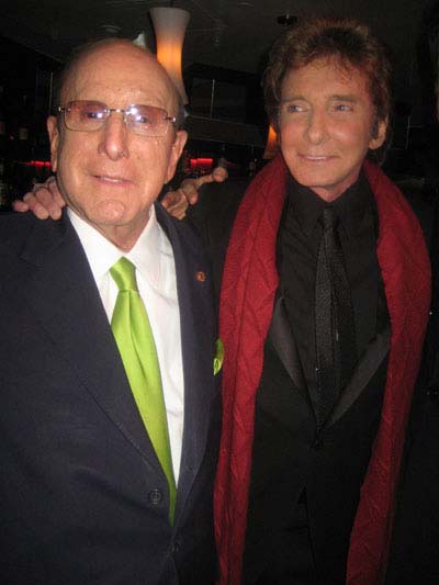 01-30-13 (L-R) Clive Davis. Barry Manilow at the opening night party of "Manilow on Broadway" at the Copacabana. 268 West 47th St. Tuesday night 01-29-13