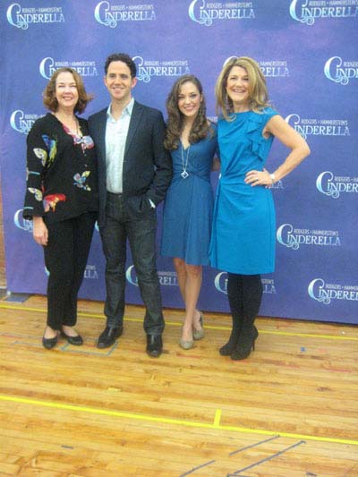 01-08-13 Cast members (L-R) Harriet Harris. Santino Fontana. Laura Osnes, Victoria Clark at a press conference for "Cinderella" at 890 Broadway. Monday 01-07-13