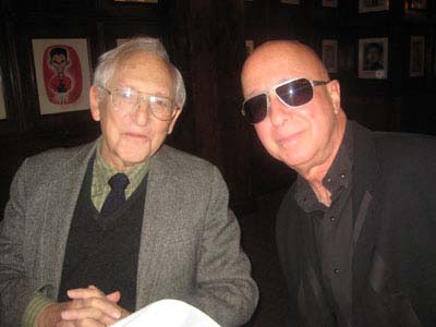 01-05-13 (L-R) Merle Debuskey. Paul Shaffer as former owner Marlene Brody turns over the reins and keys to the new owner Dean Poll at a press conference at Gallagher's Steak House. 228 West 52nd St. Friday afternoon 01-04-13