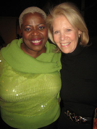 01-06-12 Cast member Lillias White (L) and producer Daryl Roth at the new cast party of "Love. Loss. and What I Wore" at B. Smith's Restaurant 320 West 46th St. Thursday night 01-05-12