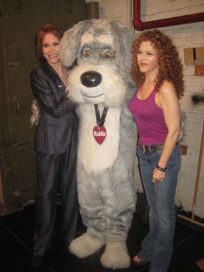 07-15-12 Mary Tyler Moore. a dog imitator. Bernadette Peters at Broadway Barks 14th Annual Animal adoption event at the Booth Theatre on West 45th St. Saturday morning 07-14-12