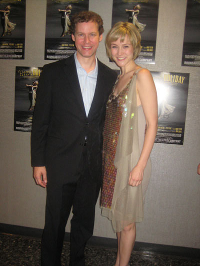 07-22-11 Cast members Kevin Earley and Jill Paice at the opening night of "Death Takes a Holiday" at Roundabout Theatre Company's Laura Pels Theatre. 111 West 46th St. Thursday night 07-21-11