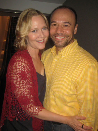 07-22-11 Cast member Rebecca Luker and husband Danny Burstein at the opening night of "Death Takes a Holiday" at Roundabout Theatre Company's Laura Pels Theatre. 111 West 46th St. Thursday night 