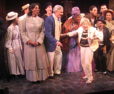 07-24-13 Curtain call with composer Mildred Kayden in a white suit at the right at the opening night of "Storyville" at the York Theatre at Saint Peter's Church at Citicorp. East 54th St. and Lexington Ave. Tuesday night 07-23-13