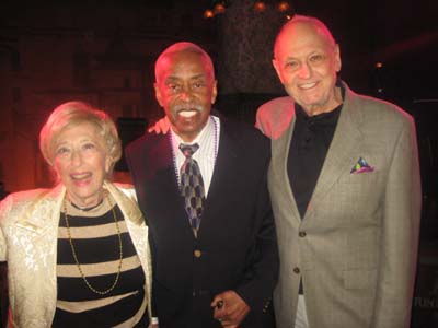 07-24-13 (L-R) Music and lyrics Mildred Kayden, orchestrations Danny Holgate, Charles Strouse at the opening night of "Storyville" at the York Theatre at Saint Peter's Church at Citicorp. East 54th St. and Lexington Ave. Tuesday night 07-23-13