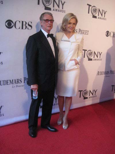 06-11-12 2012 Tony winner Mike Nichols and Diane Sawyer at the 66th Annual Tony Awards on the red carpet on Amsterdam Ave & 73rd St. Sunday night 06-08-12