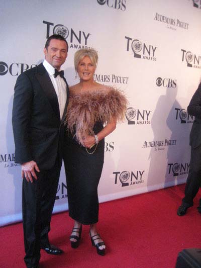 06-11-12 2012 Special Tony winner Hugh Jackman and Deborra-Lee Furness at the 66th Annual Tony Awards on the red carpet on Amsterdam Ave & 73rd St. Sunday night 06-08-12