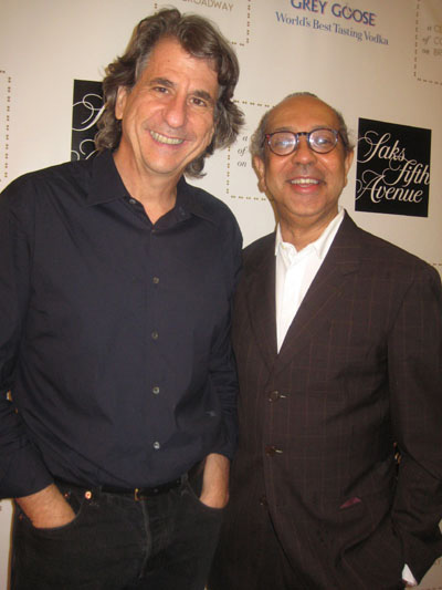 06-10-11 David Rockwell (L) and honoree George C. Wolfe at the "Celebration of Color on Broadway Awards" at SAKS Fifth Avenue. 611 5th Ave. Thursday night 06-09-11