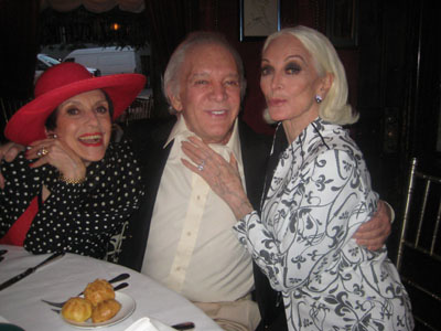 06-07-11 (L-R) Liliane Montevecchi. Marty Richards. Carmen Dell'Orefice at Carmen's 80th birthday party at Chez Josephine. 414 West 42nd St. Tuesday night 06-07-11