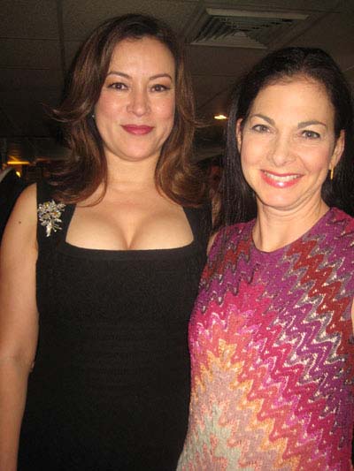 05-25-12 Jennifer Tilly (L) and Spencer Kayden at the Outer Critics Circle 62nd Annual Awards Party at Sardi's .234 West 44th St. Thursday afternoon 05-24-12