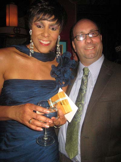 06-27-12 Cast member Cheryl Howard and director Ian Streicher at the opening night party of "The Sensational Josephine Baker" Chez Josephine. 414 West 42nd St. Tuesday night 06-26-12