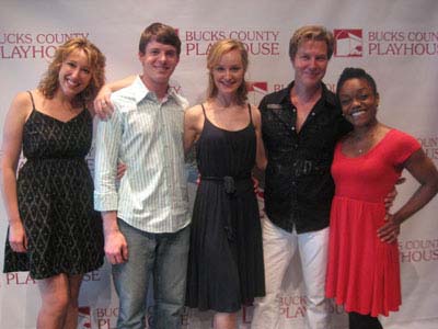 06-27-12 Cast members (L-R) Courtney Balan. Greg Bosworth. Erin Davie. Ron Bohmer. Kenita R. Miller of "A Grand Night for Singing" which will open the Bucks County Playhouse on July 2 at a Meet & Greet at the Signature Theatre. 480 West 42nd St. Wednesday morning 06-27-12