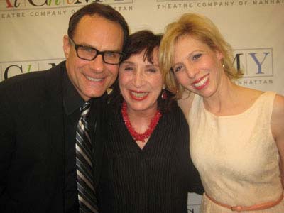 03-08-12 Cast members (L-R) Jonathan Walker. Mria Tucci. Maddie Corman at the opening night party for "Flight" in the lobby of DR2 Theatre. 103 East 15th St. Wednesday night 03-07-12