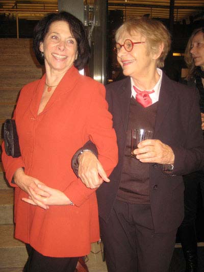 03-08-12 Linda Winer (L) and Estelle Parsons at "Celebrating Our Legacy" an Oral History Photographic Exhibition of The League of Professional Theatre Women at the New York Public Library for the Performing Arts at Lincoln Center. Wednesday night 03-07-12