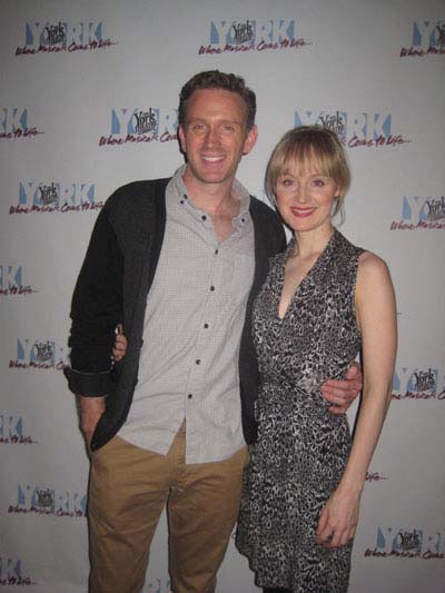 03-23-13 (L-R) Cast members Ben Davis. Erin Davie at the opening night party for "Silk Stockings" at the Music Room at the York Theatre at Saint Peter's Church at Citicorp. Lexington Avenue & 54th St. Friday night 03-22-13